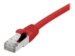 Dexlan Patchkabel Cat. 6A Class EA, S/FTP (PiMF), halogenfrei, mit Rastnasenschutz, rot, 20,0 m