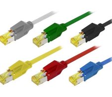 Tecline Patchkabel S/FTP, PiMF, CAT.6A ISO IEC, grau, 1,5 m