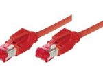 Tecline Patchkabel S/FTP, PiMF, CAT.6A EIA/TIA, Class EA, rot, 1,0 m