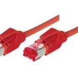 Tecline Patchkabel S/FTP, PiMF, CAT.6A EIA/TIA, Class EA, rot, 1,0 m
