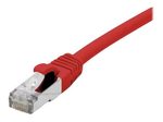 Dexlan Patchkabel Cat. 6A Class EA, S/FTP (PiMF), halogenfrei, mit Rastnasenschutz, rot, 10,0 m