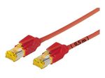 Tecline Patchkabel Cat. 6A (ISO/IEC), S/FTP, halogenfrei, mit Rastnasenschutz, rot, 10,0 m