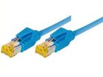 Tecline Patchkabel Cat. 6A (ISO/IEC), S/FTP, halogenfrei, mit Rastnasenschutz, blau, 2,0 m