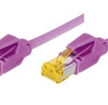 Tecline Patchkabel Cat. 6A (ISO/IEC), S/FTP, halogenfrei, mit Rastnasenschutz, erikaviolett, 2,0 m