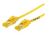 Tecline Patchkabel Cat. 6A (ISO/IEC), S/FTP, halogenfrei, mit Rastnasenschutz, gelb, 5,0 m