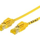Tecline Patchkabel Cat. 6A (ISO/IEC), S/FTP, halogenfrei, mit Rastnasenschutz, gelb, 5,0 m