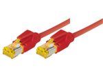 Tecline Patchkabel Cat. 6A (ISO/IEC), S/FTP (PiMF), halogenfrei, mit Rastnasenschutz, rot, 20,0 m