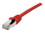 Dexlan Patchkabel Cat. 6A Class EA, S/FTP (PiMF), halogenfrei, mit Rastnasenschutz, rot, 1,5 m