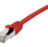 Dexlan Patchkabel Cat. 6A Class EA, S/FTP (PiMF), halogenfrei, mit Rastnasenschutz, rot, 1,5 m