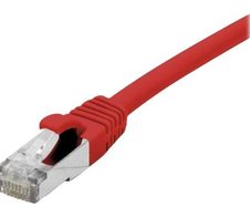 Dexlan Patchkabel Cat. 6A Class EA, S/FTP (PiMF), halogenfrei, mit Rastnasenschutz, rot, 1,0 m
