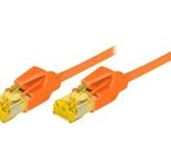 Tecline Patchkabel Cat. 6A (ISO/IEC), S/FTP, halogenfrei, mit Rastnasenschutz, orange, 1,0 m