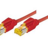 Tecline Patchkabel Cat. 6A (ISO/IEC), S/FTP, halogenfrei, mit Rastnasenschutz, rot, 5,0 m