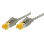 Tecline Patchkabel S/FTP, PiMF, CAT.6A EIA/TIA, Class EA, grau, 15,0 m