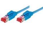 Tecline Patchkabel S/FTP, PiMF, CAT.6A EIA/TIA, Class EA, blau, 0,5 m
