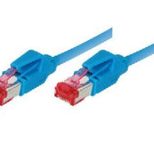 Tecline Patchkabel S/FTP, PiMF, CAT.6A EIA/TIA, Class EA, blau, 0,5 m