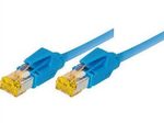 Tecline Patchkabel Cat. 6A (ISO/IEC), S/FTP, halogenfrei, mit Rastnasenschutz, blau, 1,5 m