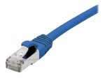Dexlan Patchkabel Cat. 6A Class EA, S/FTP (PiMF), halogenfrei, mit Rastnasenschutz, blau, 1,5 m