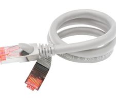 Exertis Connect Patchkabel Cat. 6A, U/FTP, hochflexibel, grau, 1,0 m