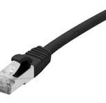 Exertis Connect Patchkabel Cat. 6A, S/FTP, wasserdicht, schwarz, 1,0 m