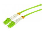 Tecline LWL Patchkabel HD, 50/125 µm, Multimode, OM5-Faser, LC Duplex Stecker/Stecker, limettengrün, 15,0 m
