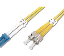 Digitus LWL Patchkabel, Duplex, LC zu ST SM OS2 09/125 µ, 2 m