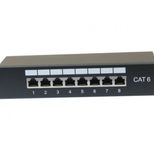 Dexlan 10 Zoll Patchfeld, 8-fach, Cat.6, 1 HE, schwarz