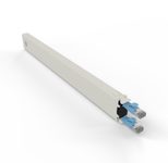 Patchbox patchbox.one Kupferkassette 8RU (0,8 m), Cat. 6a, U/FTP, PoE, blau