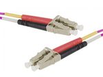 Exertis Connect LWL Patchkabel HD, 50/125 µm, OM4-Faser, SC Duplex Stecker/LC Duplex Stecker, erika-violet, 50,0 m UPC