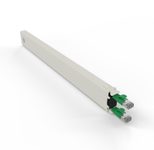 Patchbox patchbox.one Kupferkassette 8RU (0,8 m), Cat. 6a, U/FTP, PoE, grün