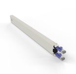 Patchbox patchbox.one Kupferkassette 8RU (0,8 m), Cat. 6a, U/FTP, PoE, violett