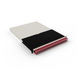 Patchbox patchbox.one Kabeleinzugssystem 30RU/UTP (1,8 m) mit 24 Kassetten, Patchkabel Cat. 6a, U/UTP, PoE++, Kabel rot