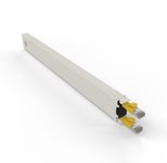 Patchbox patchbox.one Kupferkassette 8RU (0,8 m), Cat. 6a, U/FTP, PoE, gelb