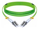 Exertis Connect LWL Patchkabel HD, 50/125 µm, OM5-Faser, LC Duplex Stecker/ Stecker, UPC, lindgrün, 2,0 m