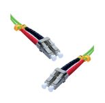 Exertis Connect LWL Patchkabel HD, 50/125 µm, OM5-Faser, LC Duplex Stecker/ Stecker, UPC, lindgrün, 3,0 m