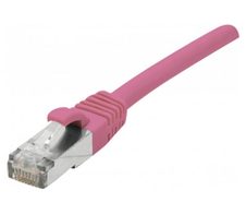Exertis Connect Patchkabel Cat. 6A, S/FTP (PiMF), halogenfrei, mit Rastnasenschutz, rosa, 1,5 m