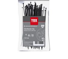TOX Kabelbinder Clip 7,6 x 250 mm schwarz