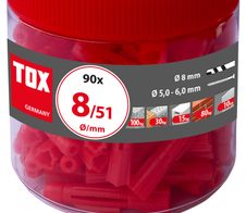 TOX TRI 8/51 Universaldübel 8 x 51 mm, 90 St.