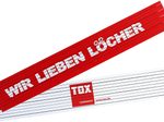 TOX Meterstab "WIR LIEBEN LÖCHER" Holz