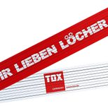 TOX Meterstab "WIR LIEBEN LÖCHER" Holz