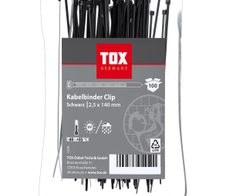 TOX Kabelbinder Clip 2,5 x 140 mm schwarz