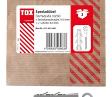 TOX BARRACUDA Dübel mit Schrauben 10 x 50 mm, 2 St.