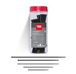 TOX Kabelbinder-Set Clip 100, 160, 200, 250 mm x 2,5, 3,6, 4,8 mm schwarz