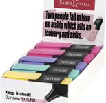 FABER-CASTELL TXTLNR Mini Pastell B Textmarker schwarz 1.0 - 5.0 mm Schreibfarbe: Mehrfarbig