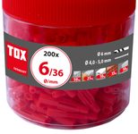 TOX TRI 6/36 Universaldübel 6 x 36 mm, 200 St.