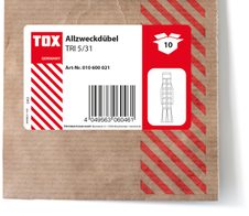 TOX TRI 5/31 Universaldübel 5 x 31 mm, 10 St.