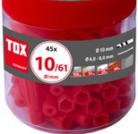 TOX TRI 10/61 Universaldübel 10 x 61 mm, 45 St.