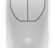Alienware Pro Wireless-Gamingmaus mit kabelgebundener Option, Lunar Light