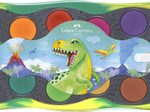 FABER-CASTELL Dino Farbkasten Wasserfarbe, 12 Farben