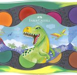 FABER-CASTELL Dino Farbkasten Wasserfarbe, 12 Farben