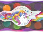 FABER-CASTELL Einhorn Farbkasten Wasserfarbe, 12 Farben